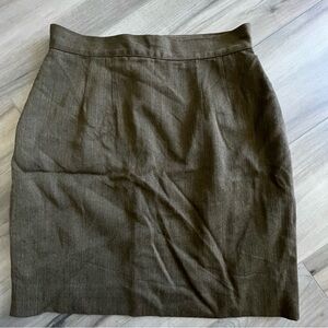 Bebe Vintage Womens Wool Brown Pencil Skirt Size 8